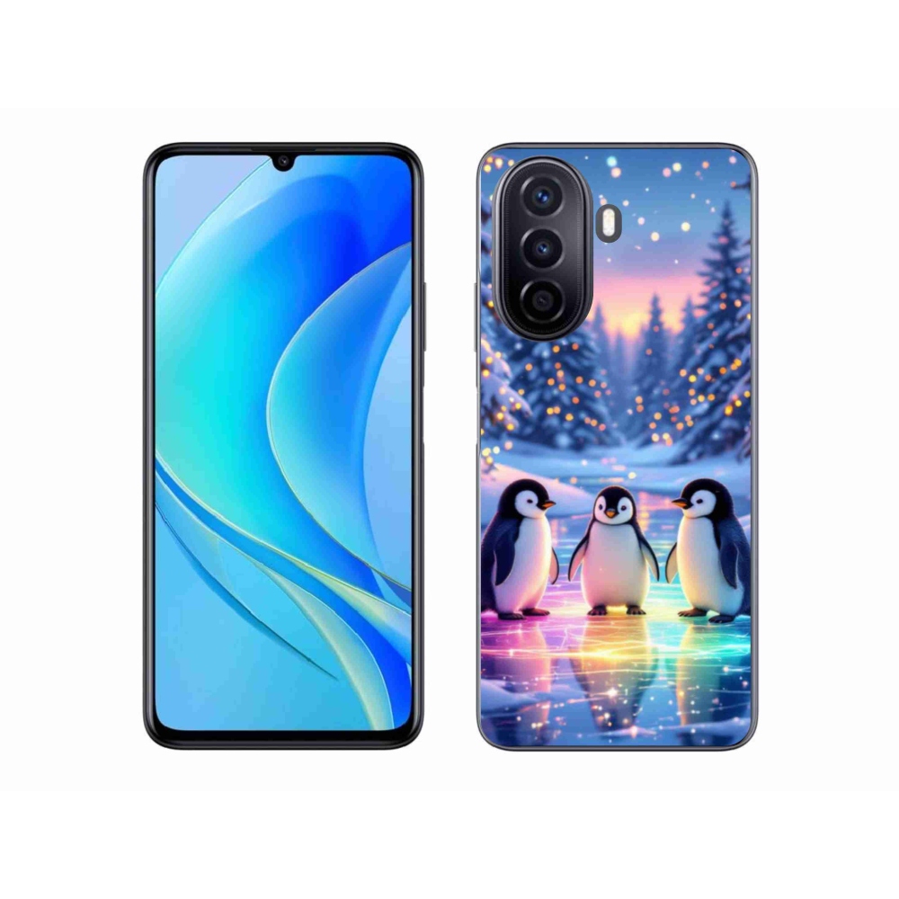 Gél borítás mmCase a Huawei Nova Y70 készülékhez - pingvinek