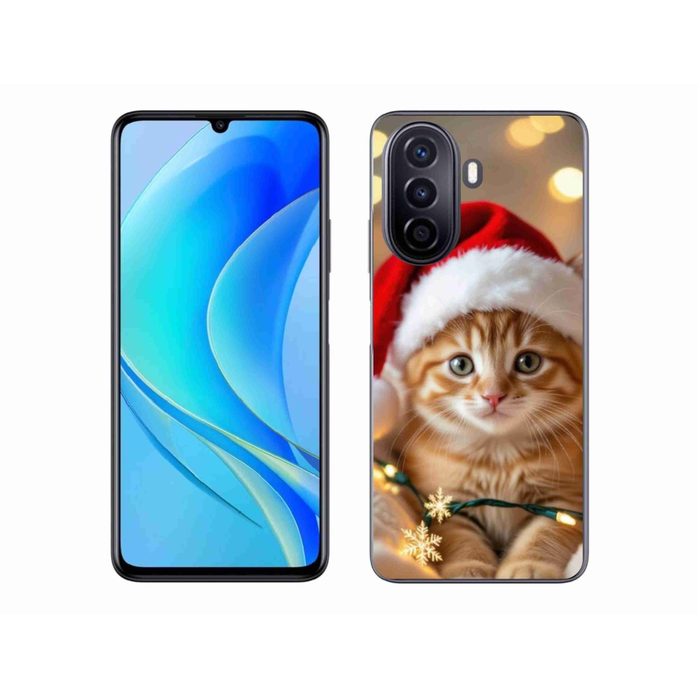 Gél borító mmCase a Huawei Nova Y70 készülékhez - Karácsonyi cica