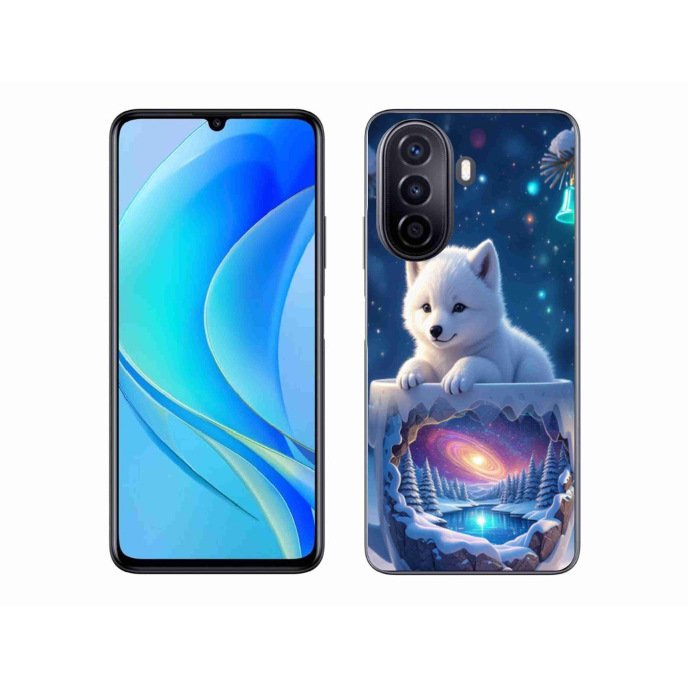 Gél borító mmCase a Huawei Nova Y70-hez - Karácsonyi kölyökkutya