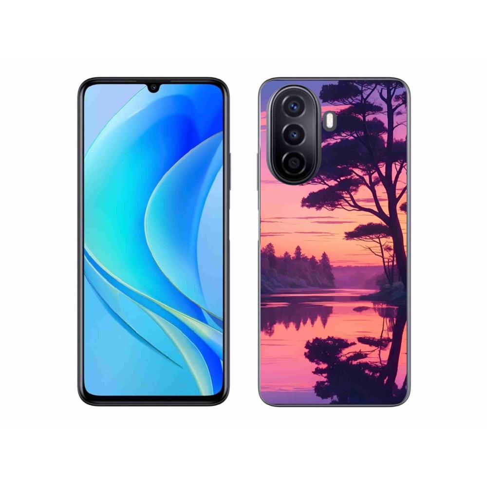 Gél borítás mmCase a Huawei Nova Y70-hez - naplemente a tó felett