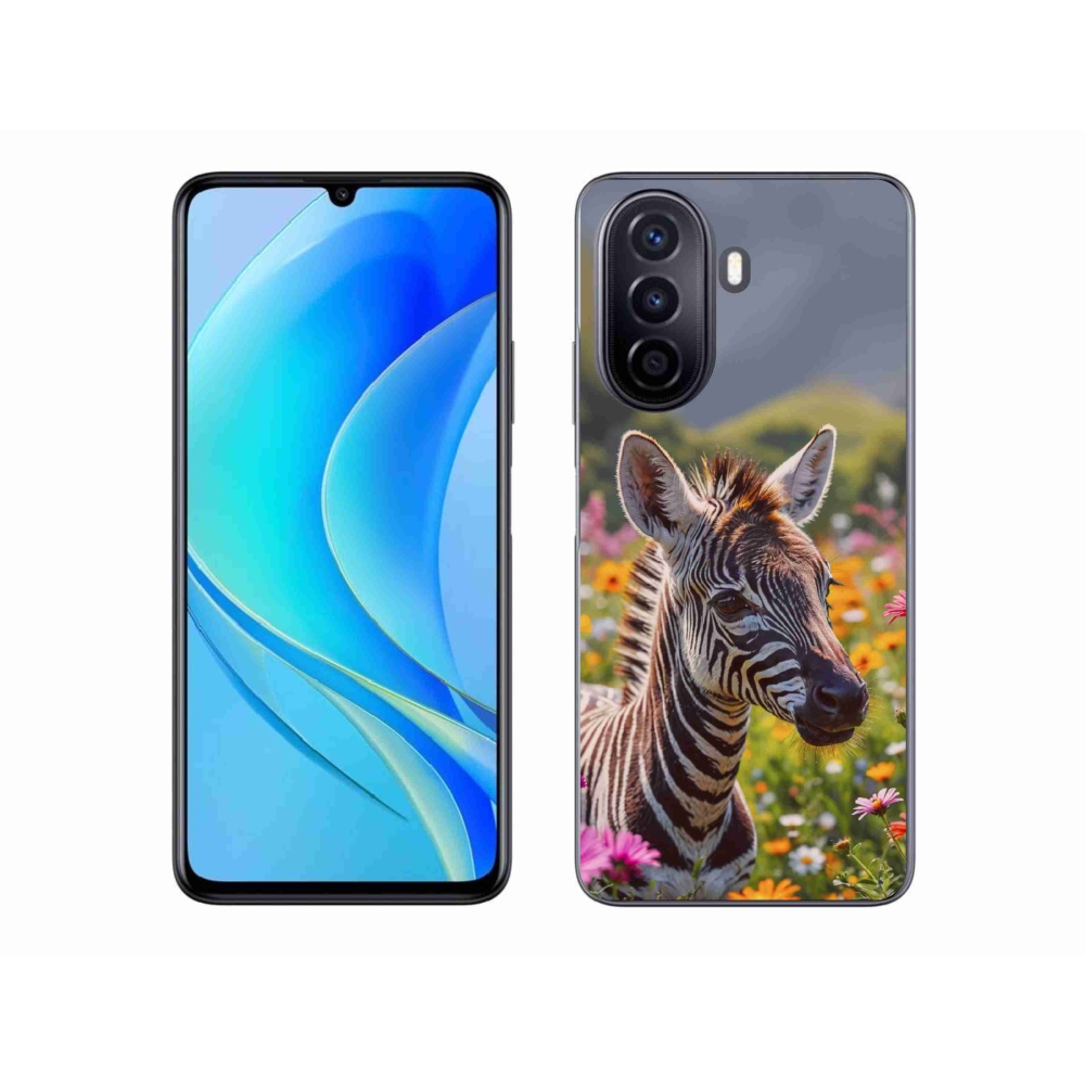 mmCase gélhuzat a Huawei Nova Y70-hez – zebra a réten