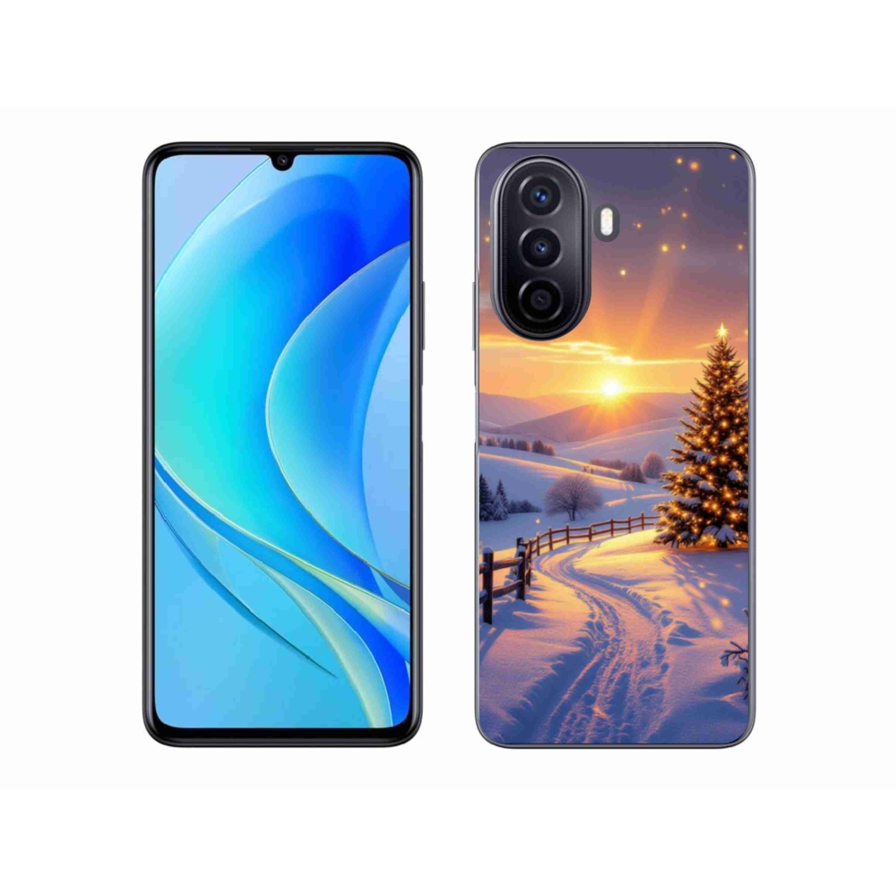 Gél borítás mmCase a Huawei Nova Y70-hez - téli tájkép