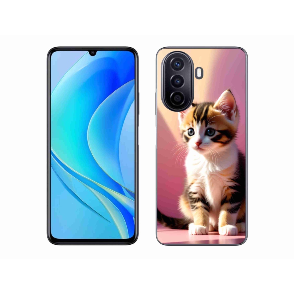Gél borítás mmCase a Huawei Nova Y70 készülékhez - kíváncsi cica 2