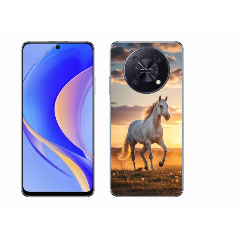 Gél borítás mmCase a Huawei Nova Y90 - futó fehér ló 2