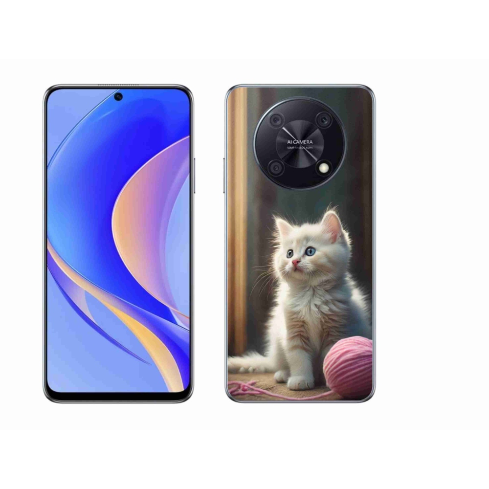 Gél borítás mmCase a Huawei Nova Y90 készülékhez - fehér cica 2