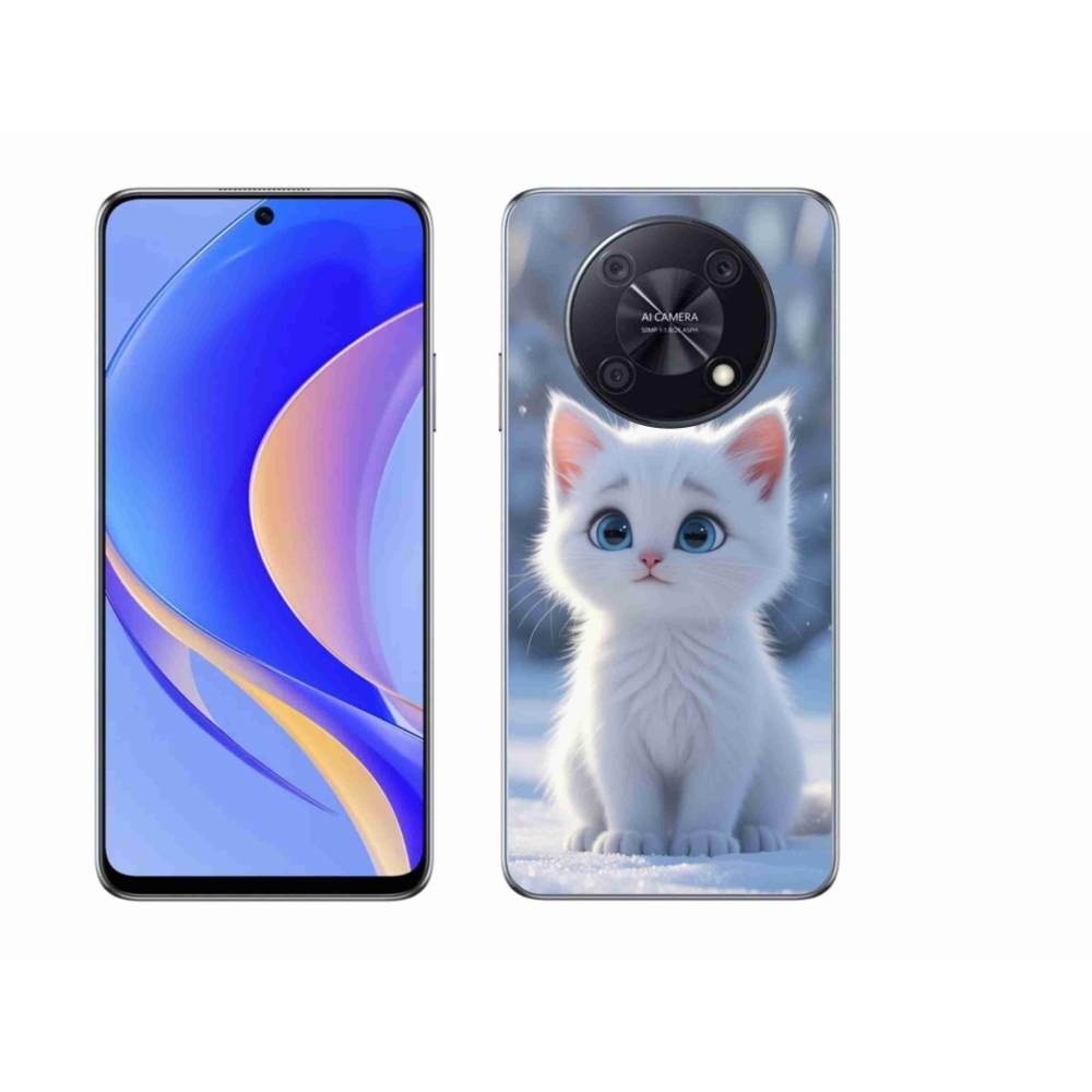 mmCase gél tok a Huawei Nova Y90-hez – fehér cica 3