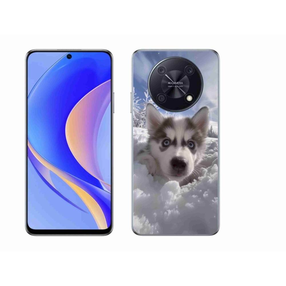 Gél borítás mmCase a Huawei Nova Y90-hez - husky a hóban