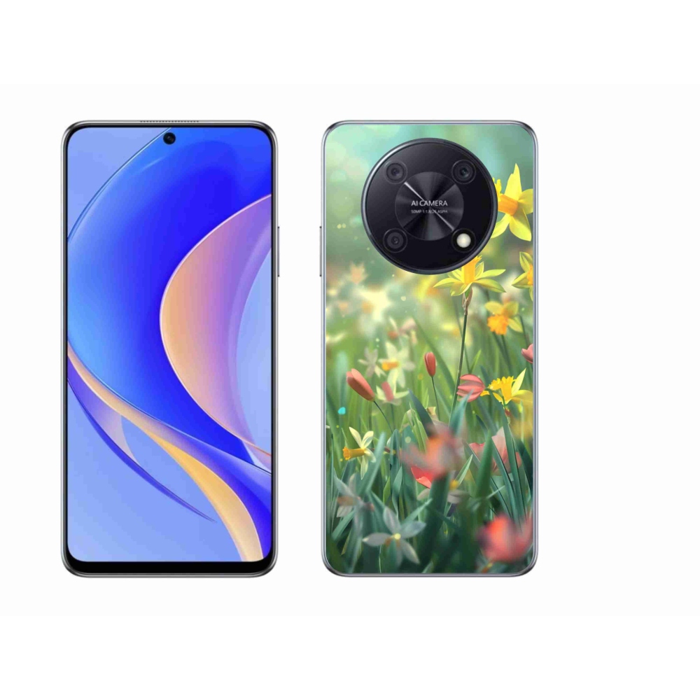 Gél borító mmCase a Huawei Nova Y90 készülékhez - tavaszi virágok