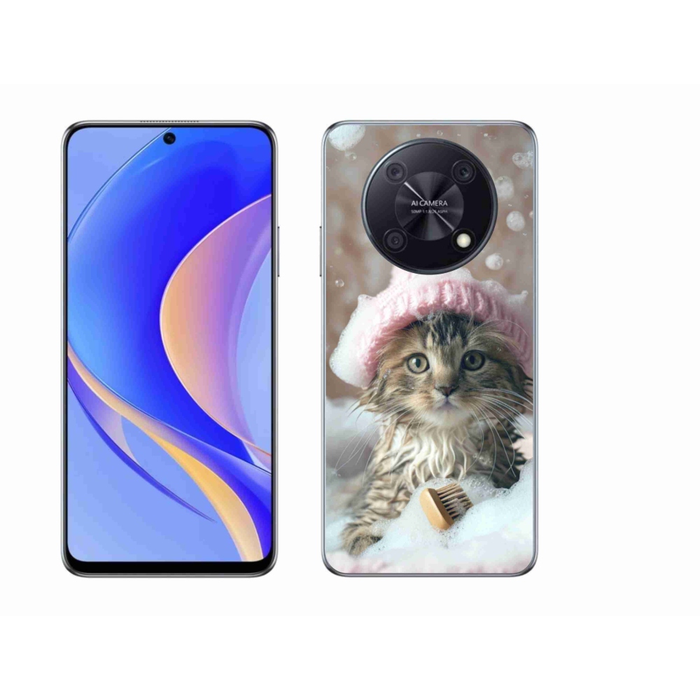 Gél borító mmCase a Huawei Nova Y90-hez - cica és fürdő