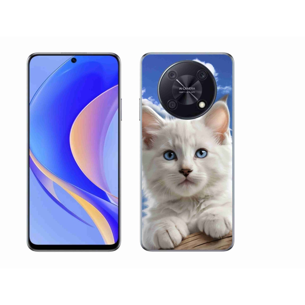 mmCase gél tok a Huawei Nova Y90-hez – cica és felhők