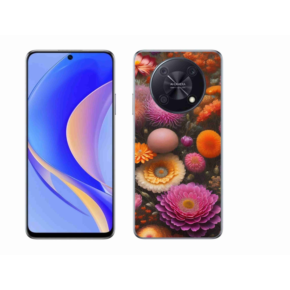Gél borító mmCase a Huawei Nova Y90-en - virágos kompozíció