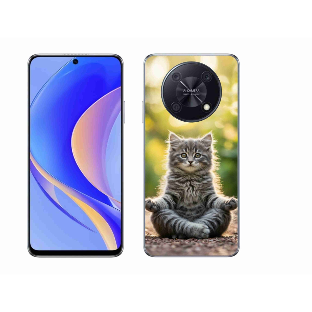 Gél borító mmCase a Huawei Nova Y90 készülékhez - meditáló cica