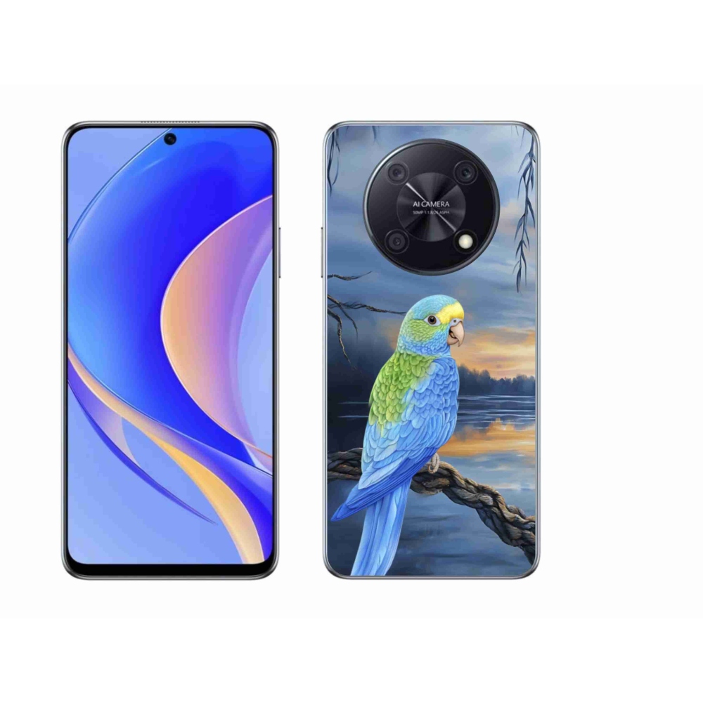 Gél borítás mmCase a Huawei Nova Y90 készülékhez - kék papagáj
