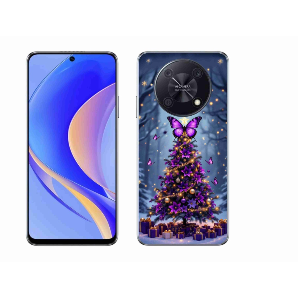 mmCase gél tok a Huawei Nova Y90-hez – pillangós karácsonyfa