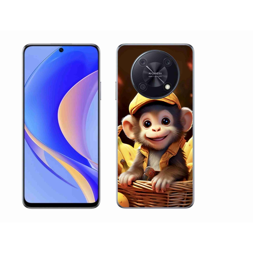 mmCase gél tok a Huawei Nova Y90-hez – majom a kosárban