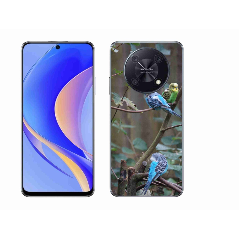 mmCase gél tok a Huawei Nova Y90-hez – papagájok az ágon