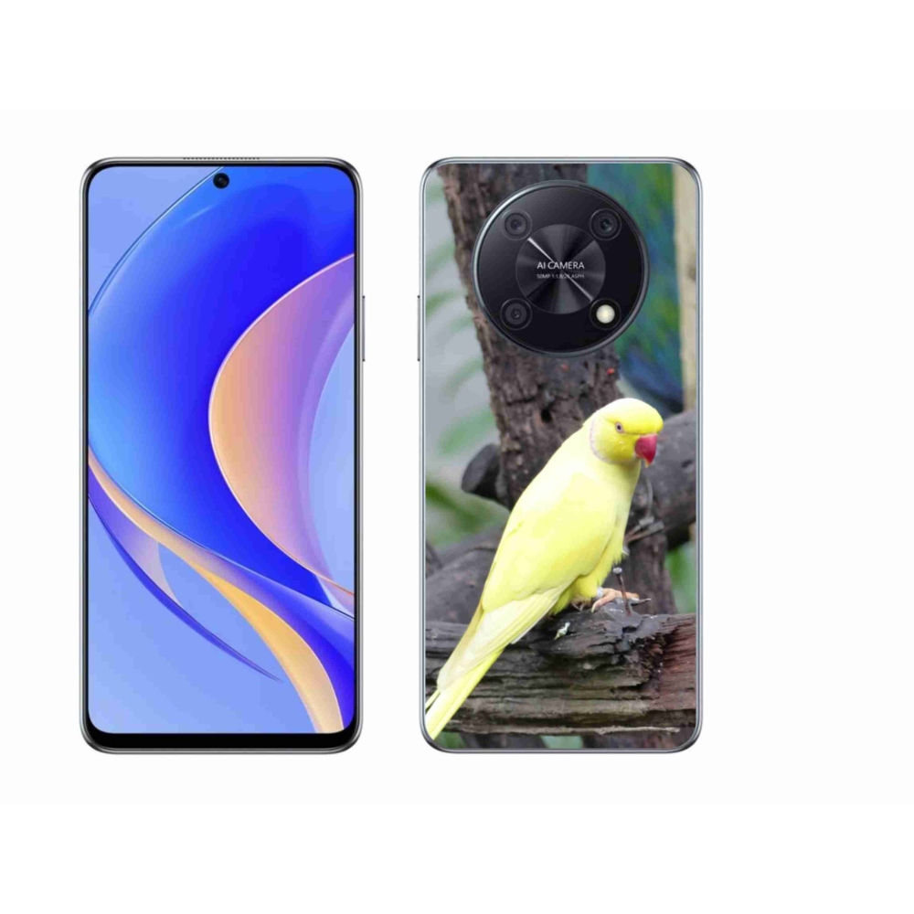Gél borítás mmCase a Huawei Nova Y90 készülékhez - papagáj alexander sárga