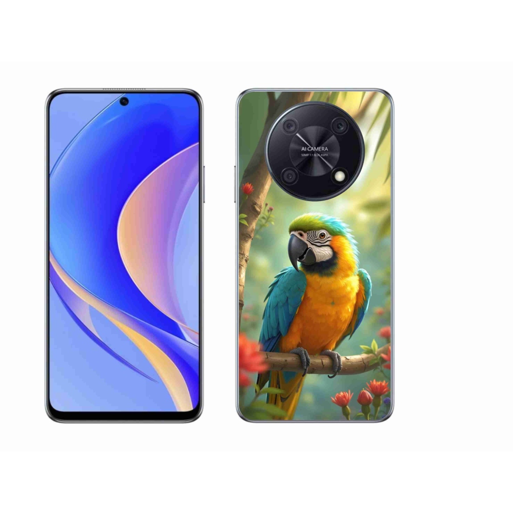 mmCase gél tok a Huawei Nova Y90-hez – kék-sárga ara papagáj