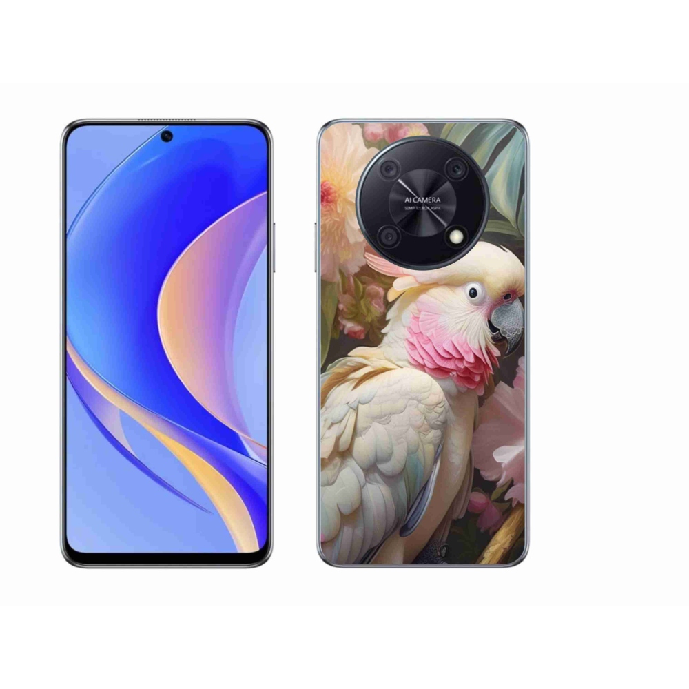 Gél borítás mmCase a Huawei Nova Y90 készülékhez - papagáj kakadu rózsaszín 2