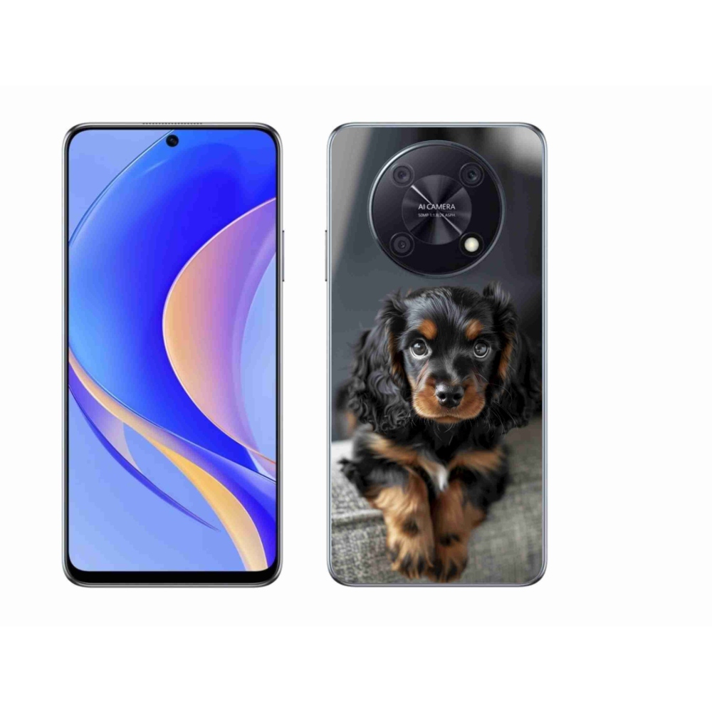 mmCase gél tok a Huawei Nova Y90-hez – aranyos, hosszú szőrű tacskó