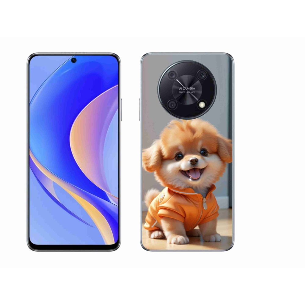 mmCase gél tok a Huawei Nova Y90-hez – aranyos pomerániai pulóverben
