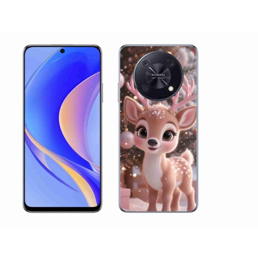 Gél borítás mmCase a Huawei Nova Y90 készülékhez - aranyos rénszarvas