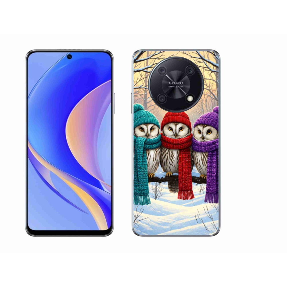 Gél borító mmCase a Huawei Nova Y90 készülékhez - bagoly barátok