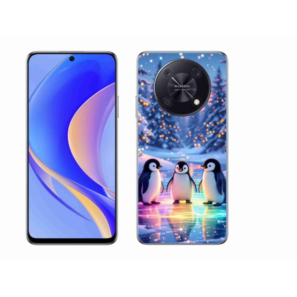 Gél borító mmCase a Huawei Nova Y90 készülékhez - pingvinek
