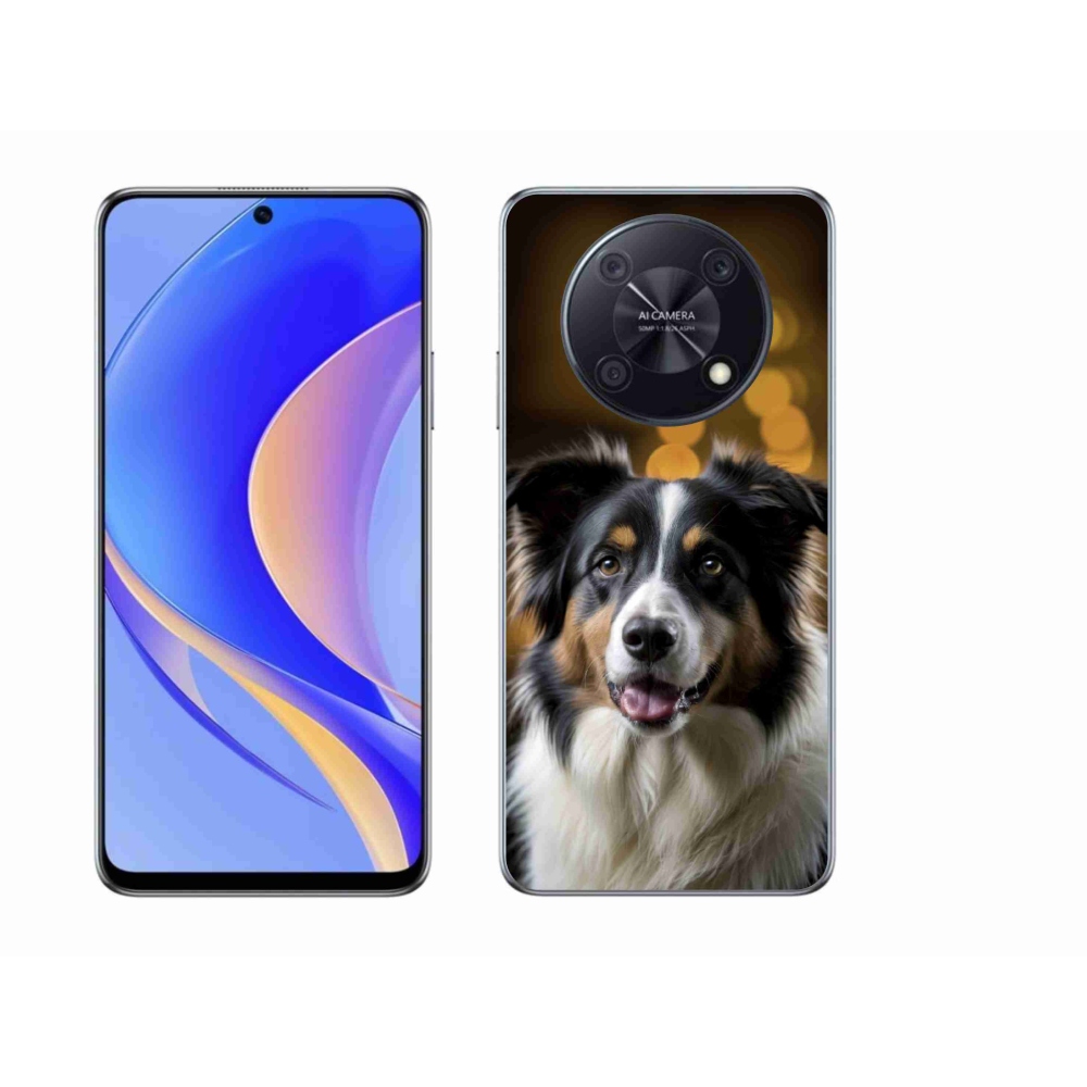 mmCase gél tok a Huawei Nova Y90-hez – mosolygós ausztrál juhászkutya