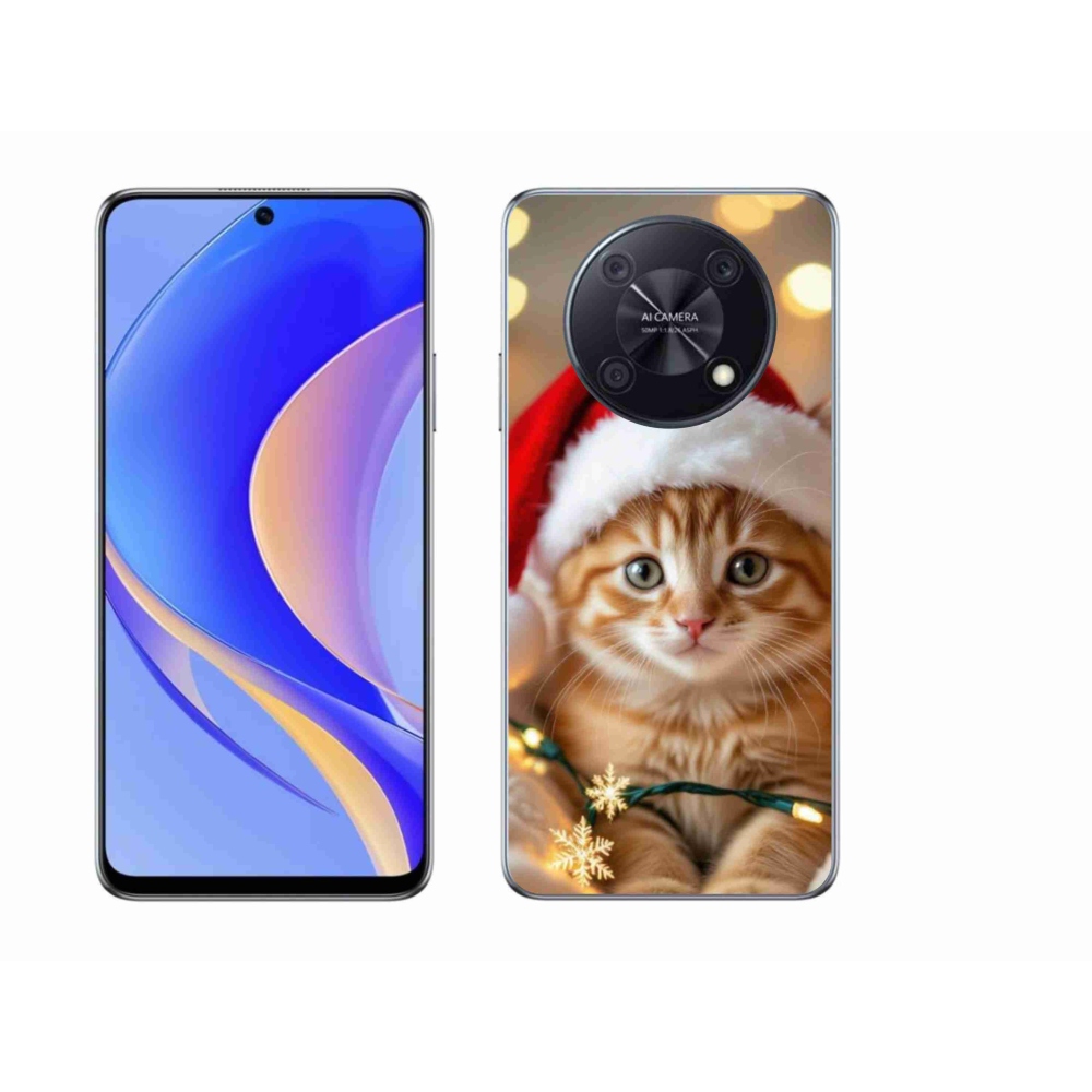 Gél borítás mmCase a Huawei Nova Y90 készülékhez - Karácsonyi cica