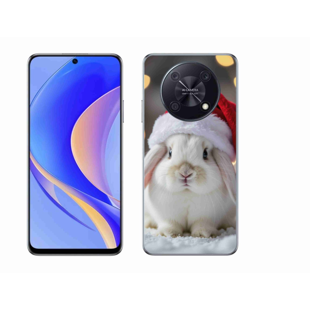 Gél borító mmCase a Huawei Nova Y90 készülékhez - karácsonyi nyuszi