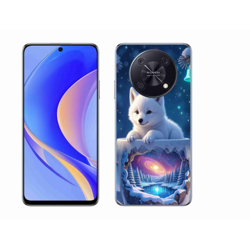 Gél borítás mmCase a Huawei Nova Y90-hez - Karácsonyi kölyökkutya