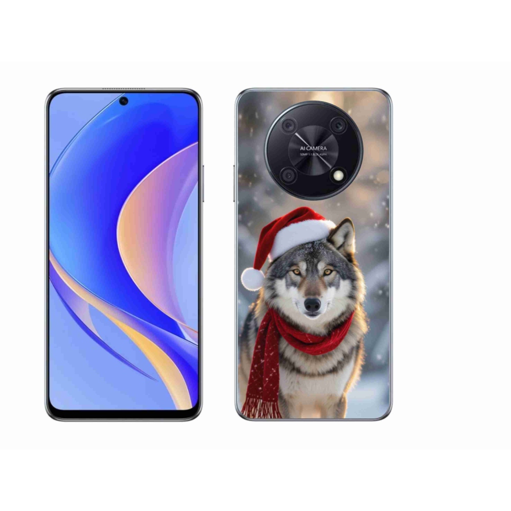 Gél borítás mmCase a Huawei Nova Y90 készülékhez - Karácsonyi farkas