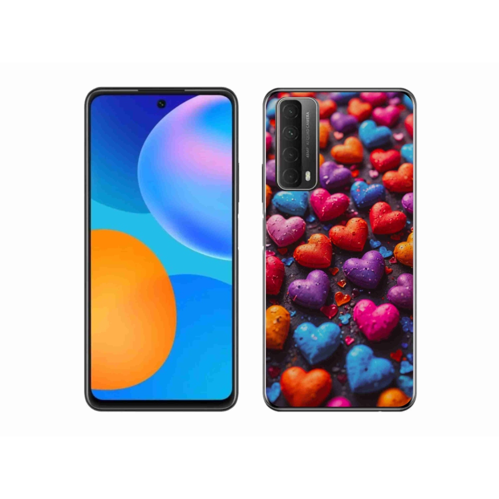 Zselés borítás mmCase a Huawei P Smart (2021) - színes szív