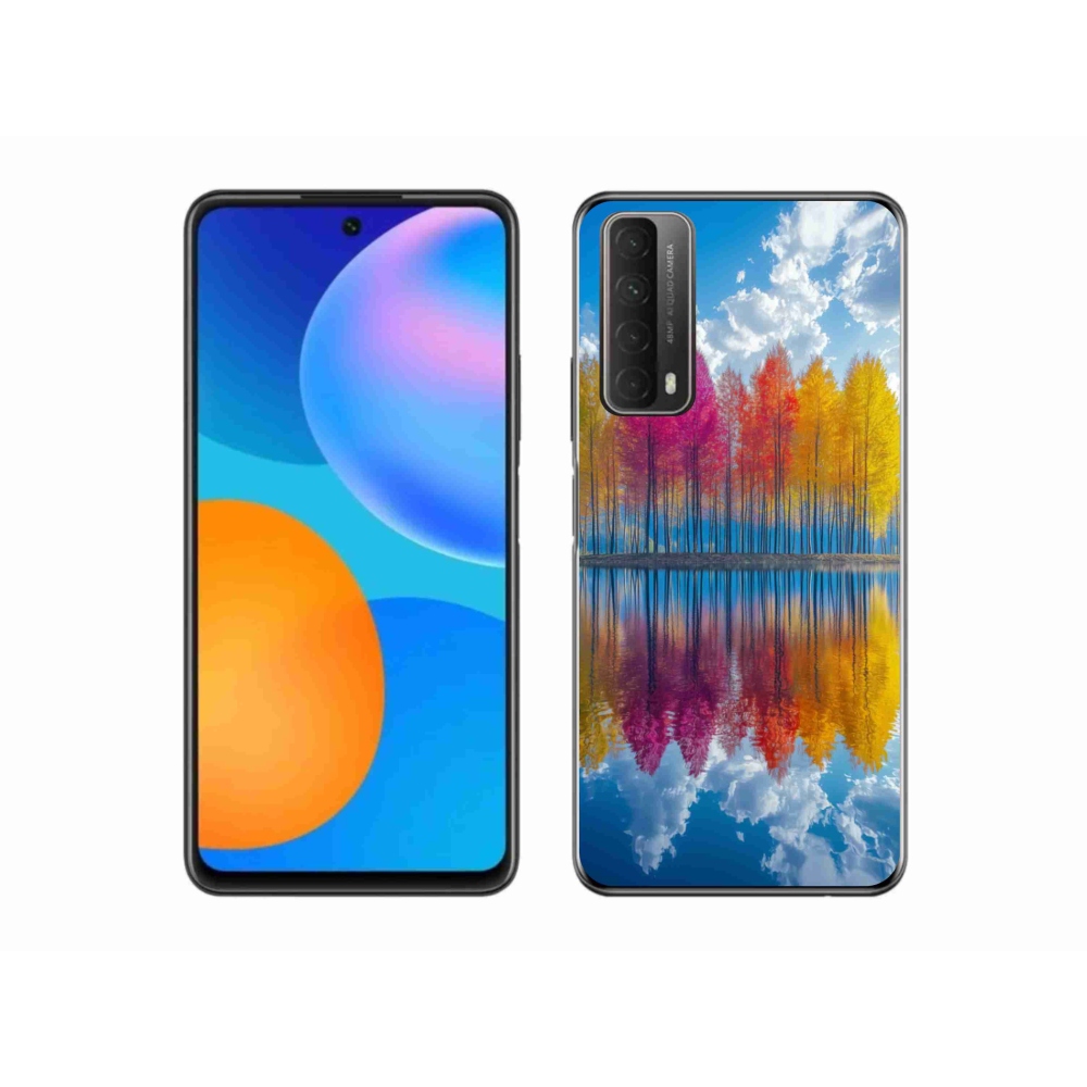 Zselés borítás mmCase a Huawei P Smart (2021) - színes fákhoz