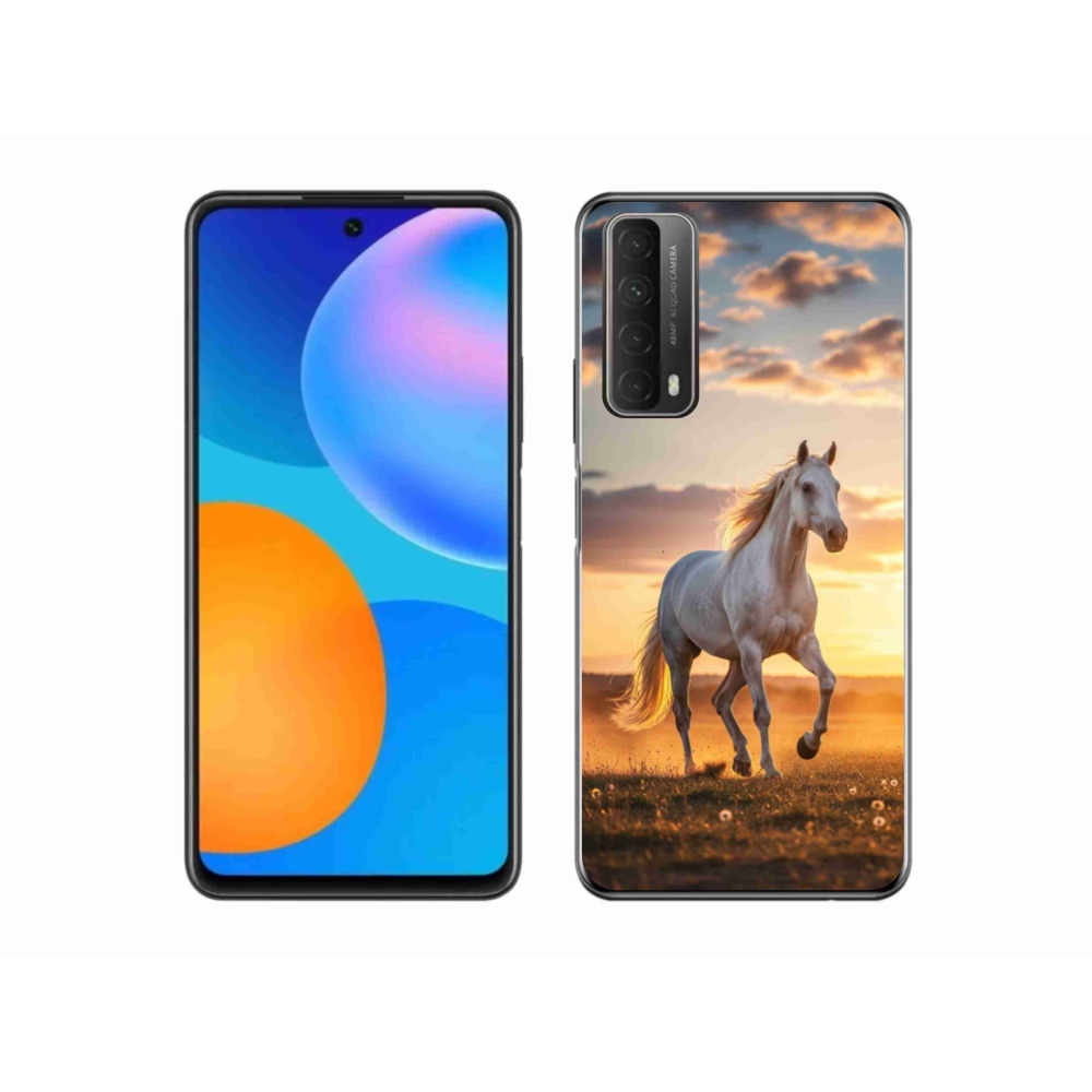 Gél borítás mmCase a Huawei P Smart (2021) - futó fehér ló 2