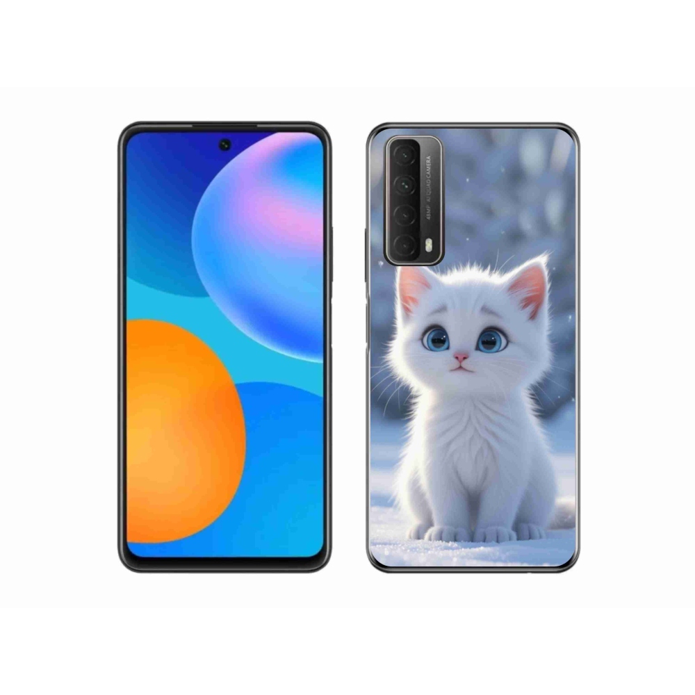 mmCase gél tok a Huawei P Smart (2021) készülékhez – fehér cica 3