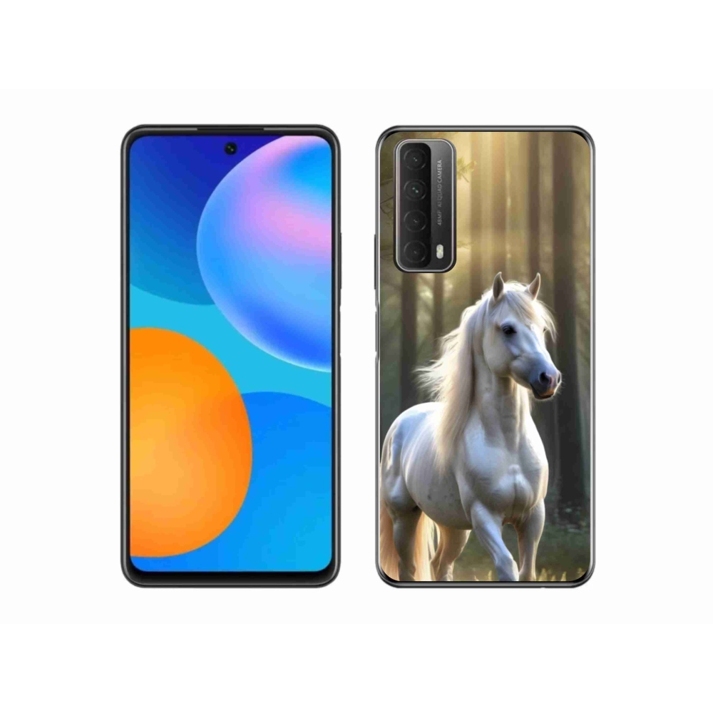 Zselés borítás mmCase a Huawei P Smart (2021) - fehér ló 3