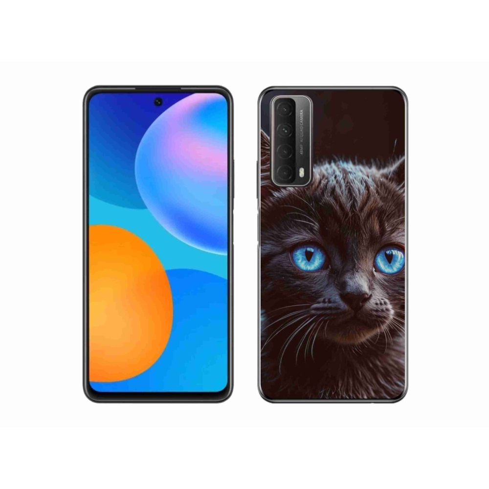 Gél védőhuzat mmCase a Huawei P Smart (2021) - fekete cica 2