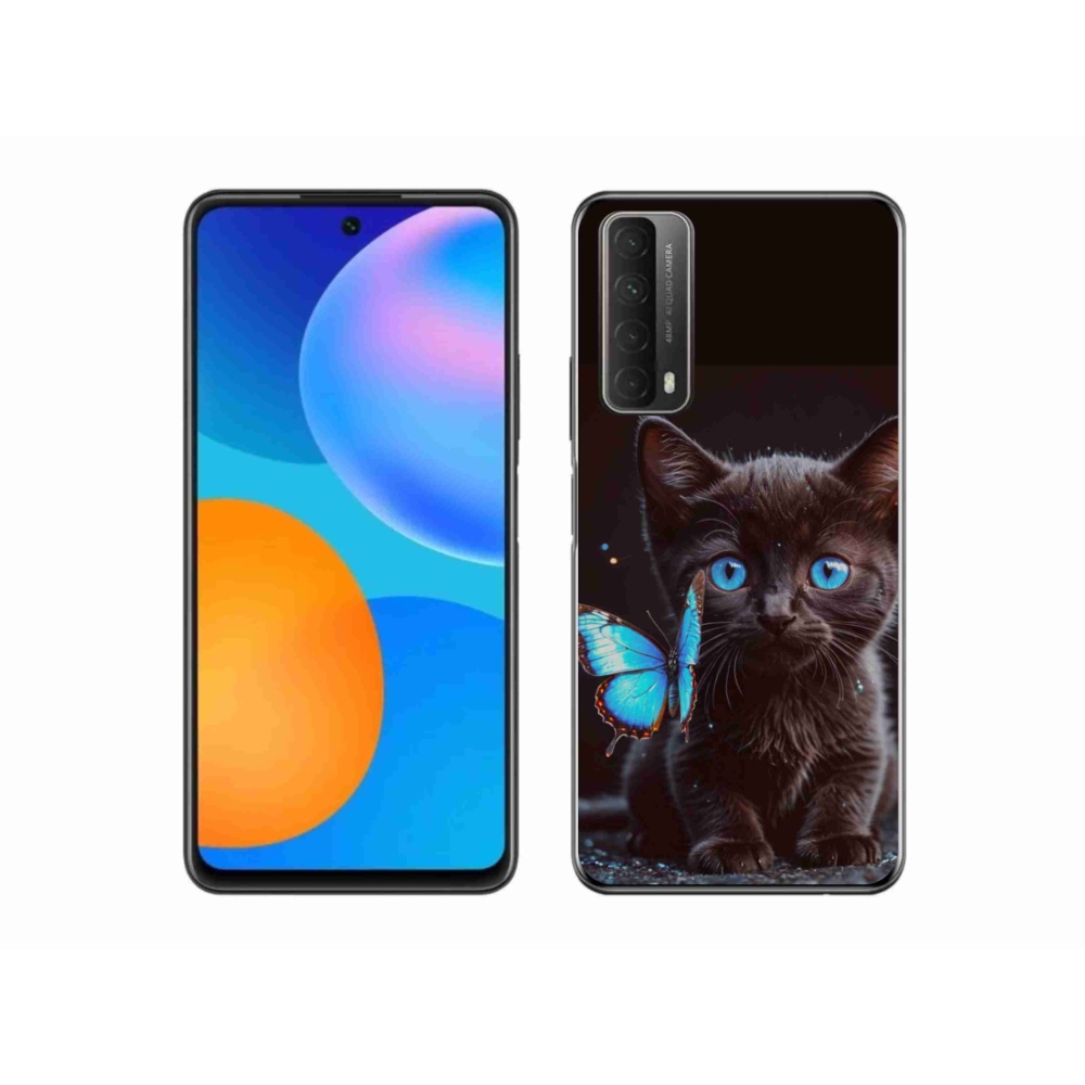 Gél védőhuzat mmCase a Huawei P Smart (2021) - fekete cica 3