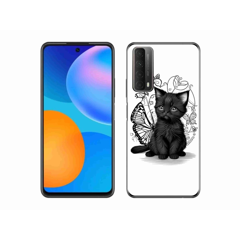 Zselés borítás mmCase a Huawei P Smart (2021) - fekete cica