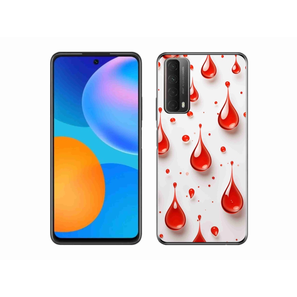 Zselés borítás mmCase a Huawei P Smart (2021) - piros cseppek