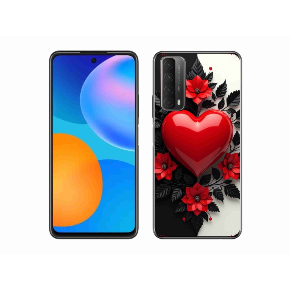 Zselés borítás mmCase a Huawei P Smart (2021) - piros szív