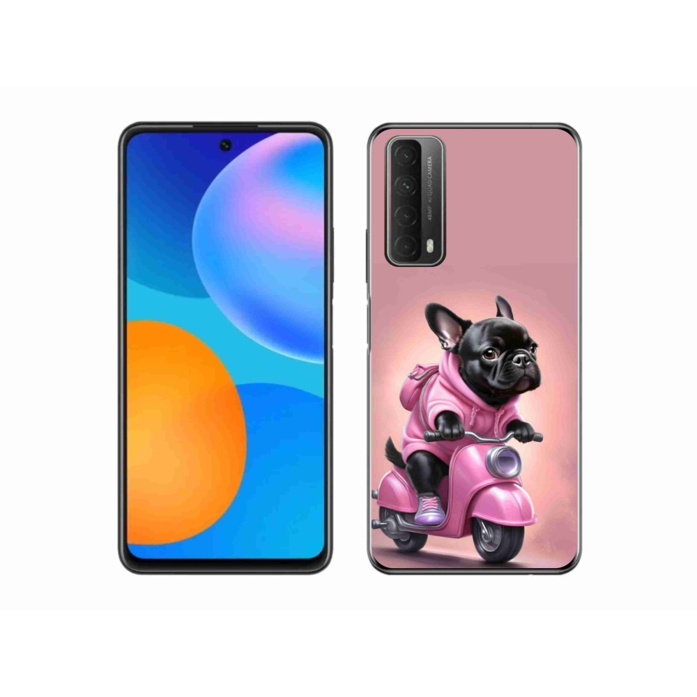 Gél borítás mmCase a Huawei P Smart (2021) - Francia bulldog egy robogón