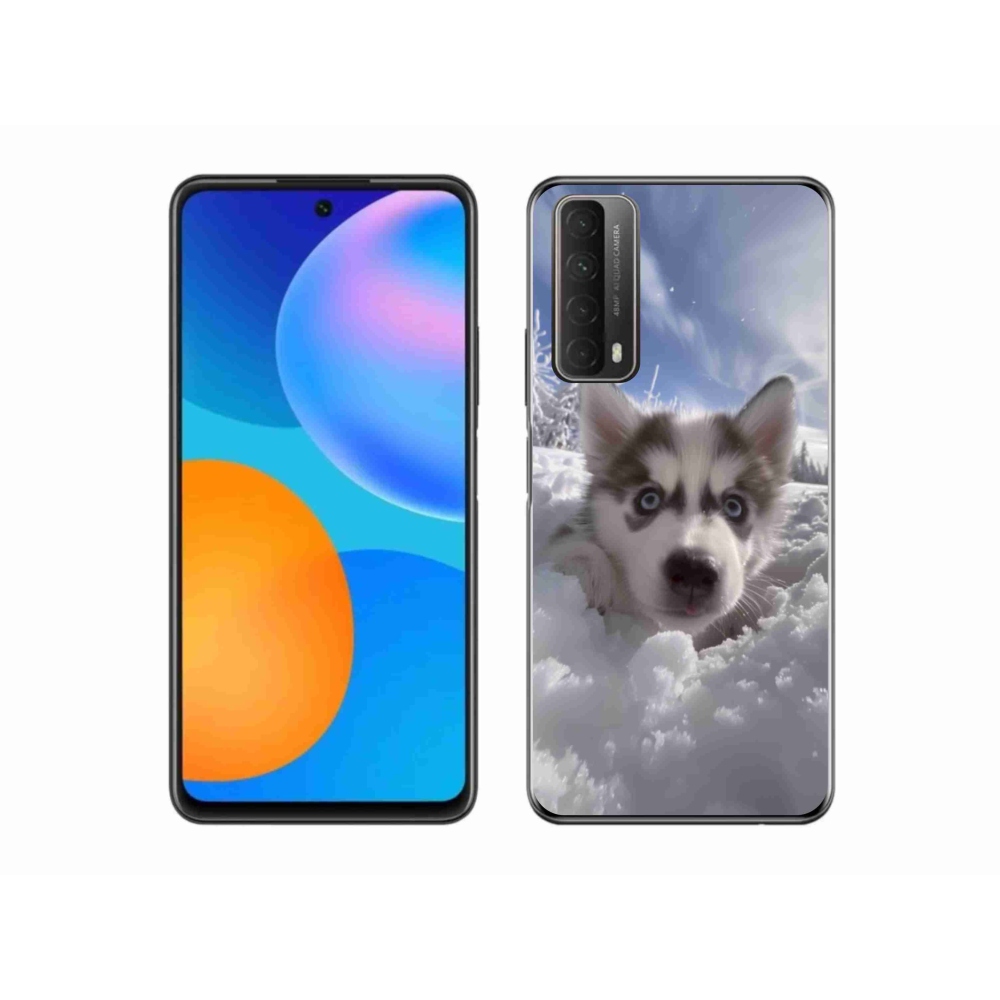 Gél borítás mmCase a Huawei P Smart (2021) - husky a hóban