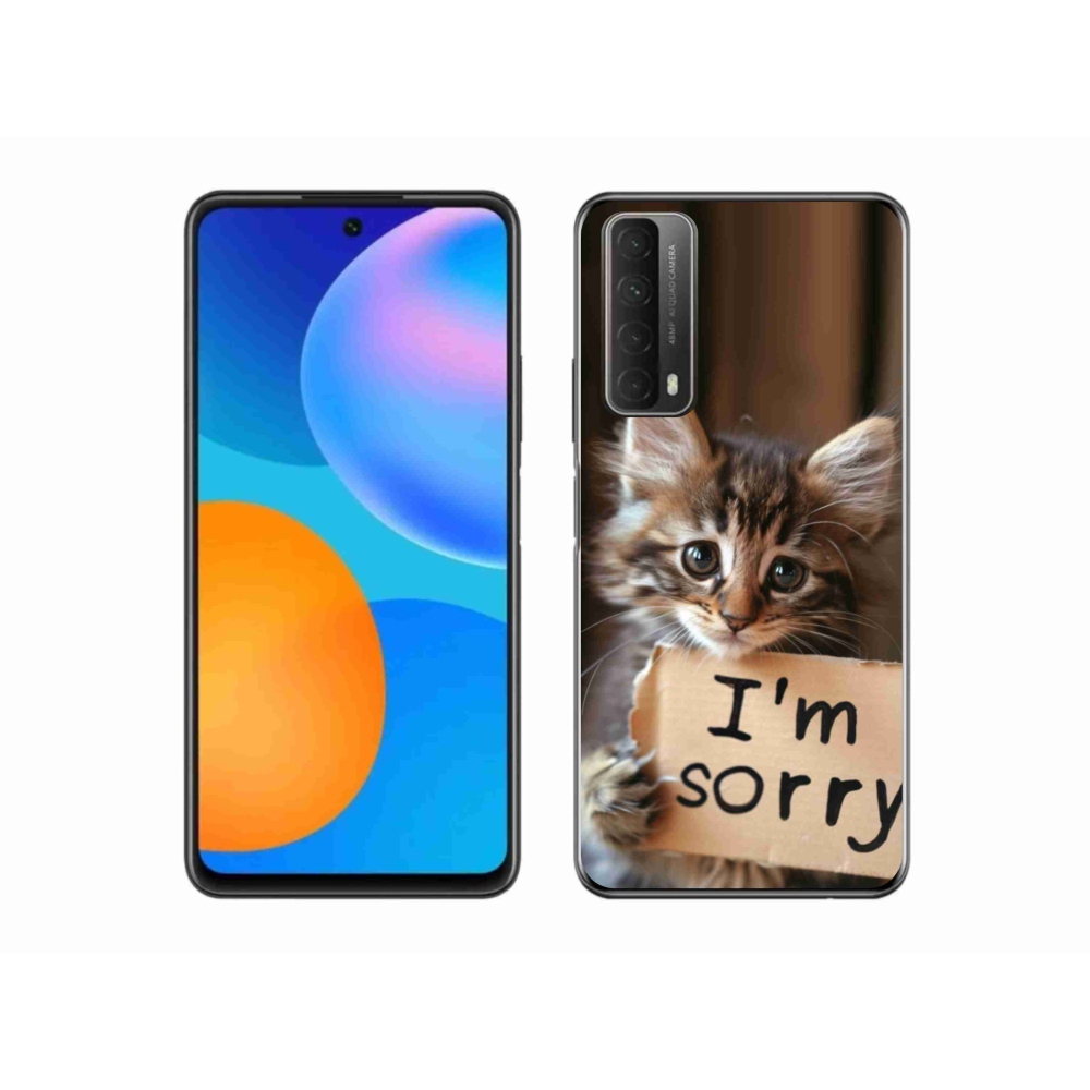 Zselés borítás mmCase a Huawei P Smart (2021) - macska bocsánatkérése