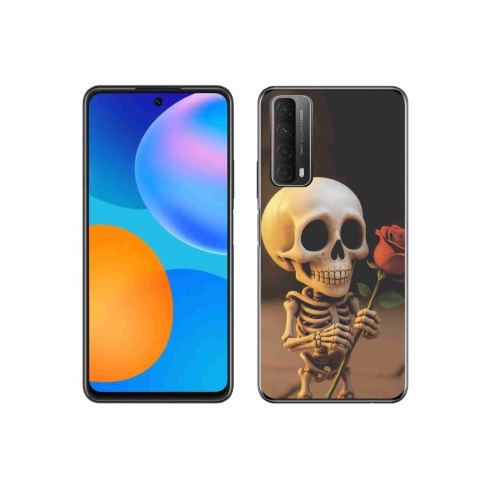 Gél borítás mmCase a Huawei P Smart (2021) - csontváz rózsával