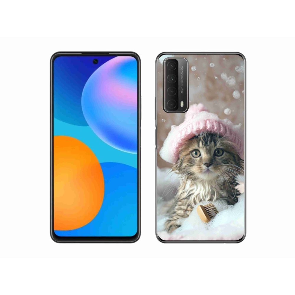 Gél borítás mmCase a Huawei P Smart (2021) - cica és fürdő