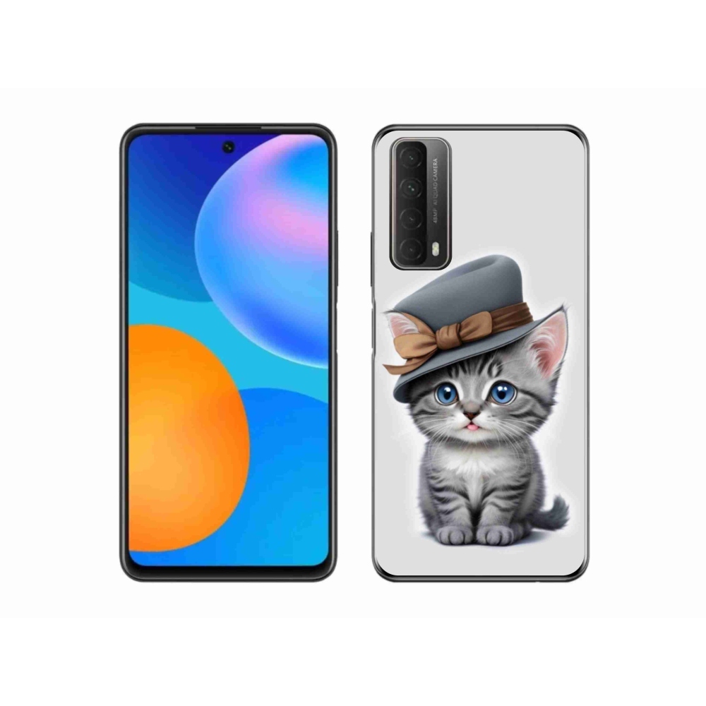 Gél borítás mmCase a Huawei P Smart (2021) - cica sapkával