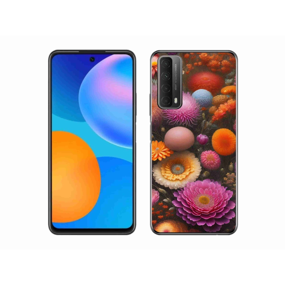 Gél borítás mmCase a Huawei P Smart (2021) - virágos kompozícióhoz